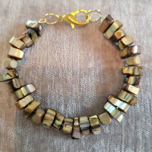 Brown Natural Mother of Pearl Shell Bracelet